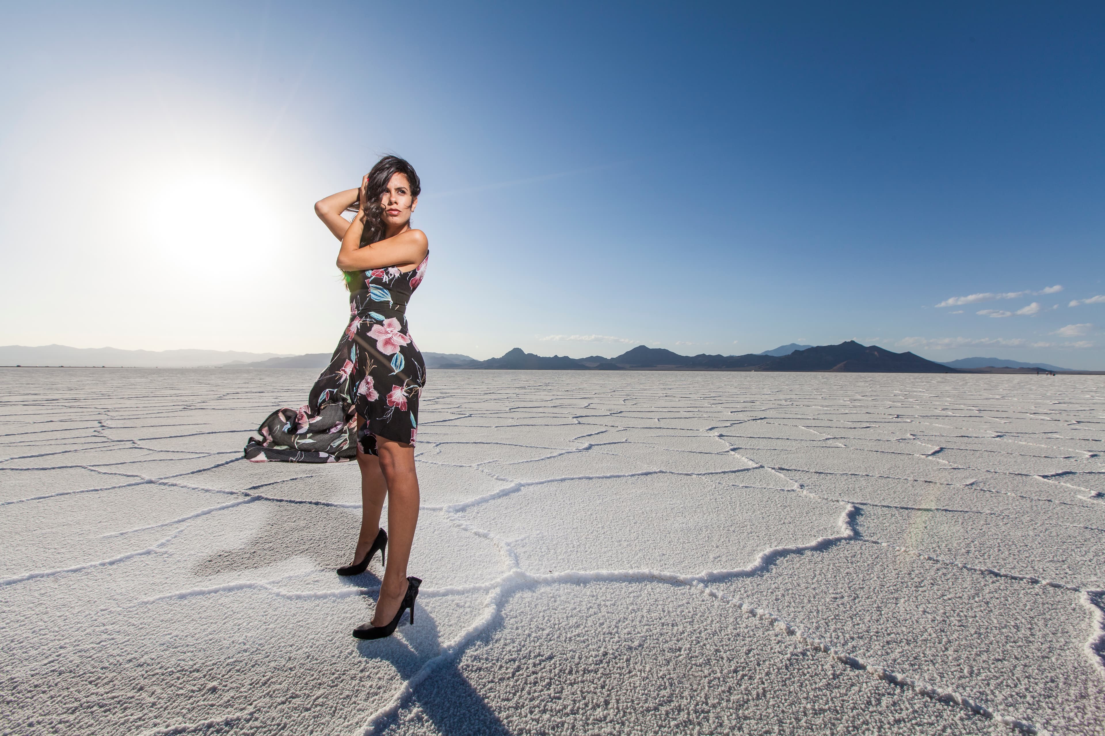 Lisa Marie on the salt flats